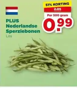 PLUS PLUS Nederlandse Sperziebonen aanbieding