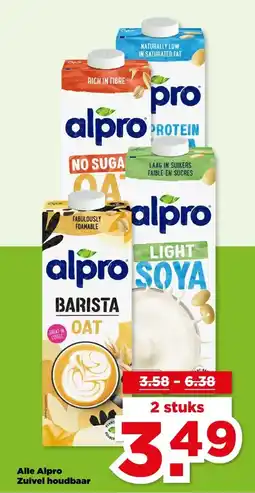 PLUS Alle Alpro Zuivel houdbaar aanbieding