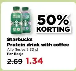 PLUS Starbucks Protein drink with coffee aanbieding