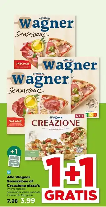 PLUS Alle Wagner Sensazione of Creazione pizza's aanbieding