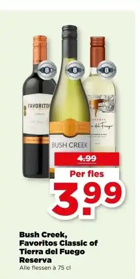 PLUS Bush Creek, Favoritos Classic of Tierra del Fuego Reserva aanbieding
