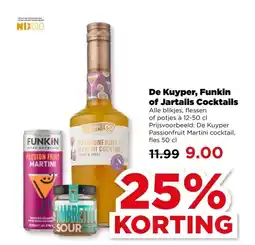 PLUS De Kuyper, Funkin of Jartails Cocktails aanbieding