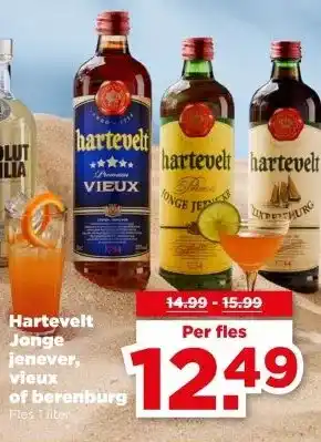 PLUS Hartevelt Jonge jenever, vieux of berenburg aanbieding
