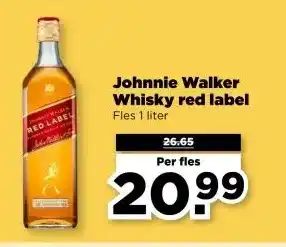 PLUS Johnnie Walker Whisky red label aanbieding