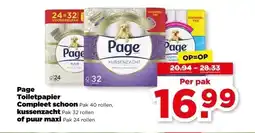 PLUS Page Toiletpapier Compleet schoon, kussenzacht of puur maxi aanbieding