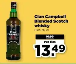 PLUS Clan Campbell Blended Scotch whisky aanbieding