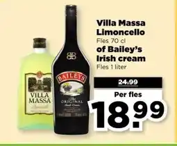 PLUS Villa Massa Limoncello of Bailey's Irish cream aanbieding