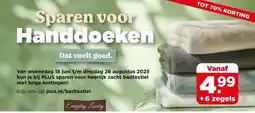 PLUS Sparen voor Handdoeken aanbieding