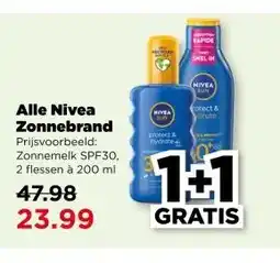 PLUS Alle Nivea Zonnebrand aanbieding