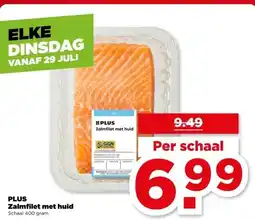 PLUS PLUS Zalmfilet met huid aanbieding
