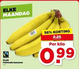PLUS PLUS Fairtrade bananen aanbieding
