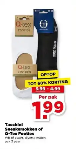PLUS Tacchini Sneakersokken of Q-Tex Footies aanbieding