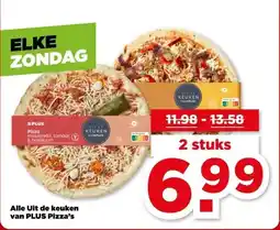 PLUS Alle Uit de keuken van PLUS Pizza's aanbieding