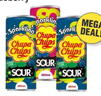 Budget Food Chupa Chups Sour Strawberry of Sour Blueberry aanbieding