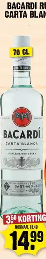 Dirk Bacardi Rum Carta Blanca aanbieding
