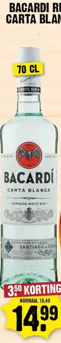 Dirk Bacardi Rum Carta Blanca aanbieding
