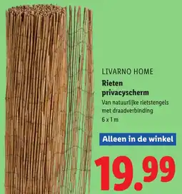 Lidl LIVARNO HOME Rieten privacyscherm aanbieding