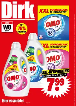 Dirk Omo wasmiddel aanbieding