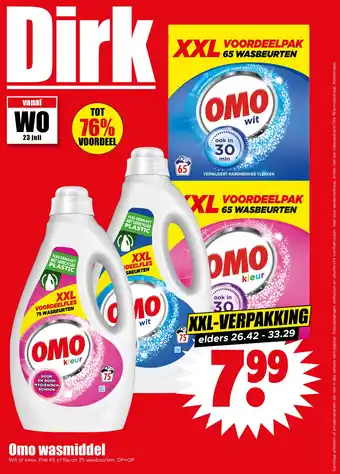 Dirk Omo wasmiddel aanbieding