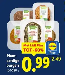 Lidl Plantaardige Burgers aanbieding