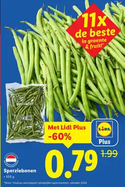 Lidl Sperziebonen aanbieding