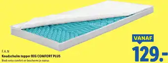 Lidl F.A.N Koudschuim topper BIG COMFORT PLUS aanbieding