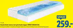 Lidl F.A.N. Koudschuim matras met gelschuim topper SWEET DREAM XXL aanbieding