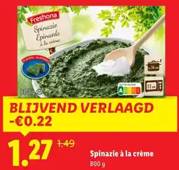 Lidl Spinazie à la crème aanbieding