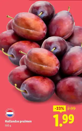 Lidl Hollandse pruimen aanbieding