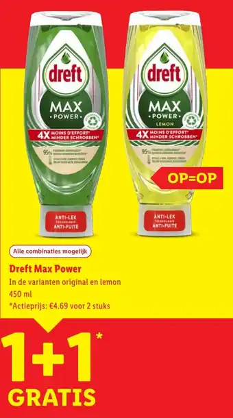 Lidl Dreft Max Power aanbieding