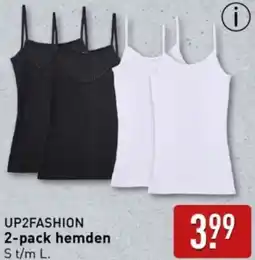 ALDI UP2FASHION 2-pack hemden aanbieding