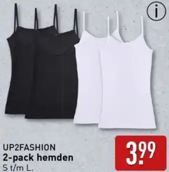 ALDI UP2FASHION 2-pack hemden aanbieding
