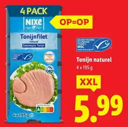 Lidl Tonijn Naturel XXL aanbieding