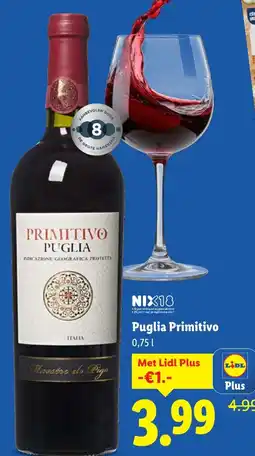 Lidl Puglia Primitivo aanbieding