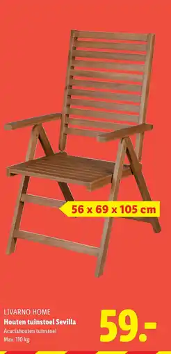 Lidl Livarno home houten tuinstoel sevilla aanbieding