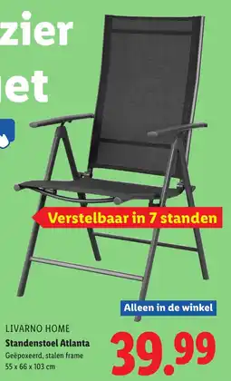 Lidl Livarno home Standenstoel Atlanta aanbieding