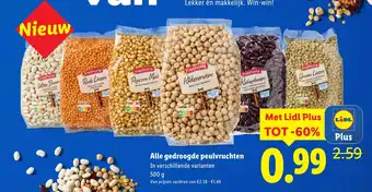Lidl Alle Gedroogde Peulvruchten aanbieding