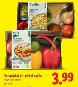 Lidl Verspakket piri piri of paella aanbieding