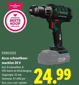 Lidl PARKSIDE Accuschroefboor machine 20 V aanbieding