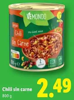 Lidl Chili Sin Carne aanbieding