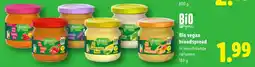 Lidl Bio vegan broodspread aanbieding