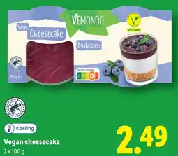 Lidl Vegan Cheesecake aanbieding