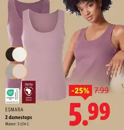 Lidl ESMARA 2 damestops aanbieding