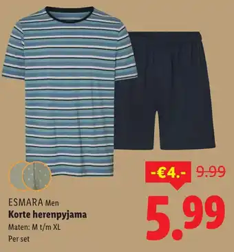 Lidl ESMARA Men Korte herenpyjama aanbieding