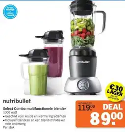 Albert Heijn nutribullet Select Combo multifunctionele blender aanbieding
