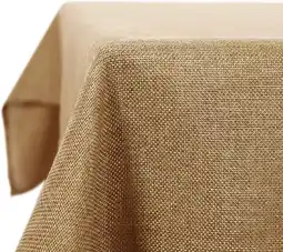 Amazon Deconovo Waterdicht tafelkleed lotuseffect 130 x 280 cm okerbruin aanbieding