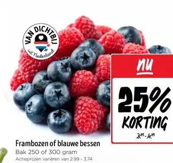 Jumbo Frambozen of blauwe bessen aanbieding