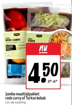 Jumbo Jumbo maaltijdpakket rode curry of Turkse kebab aanbieding