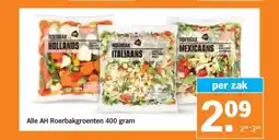 Albert Heijn Alle AH Roerbakgroenten 400 gram aanbieding