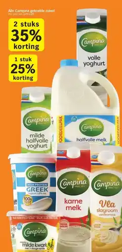 Albert Heijn Alle Campina gekoelde zuivel aanbieding